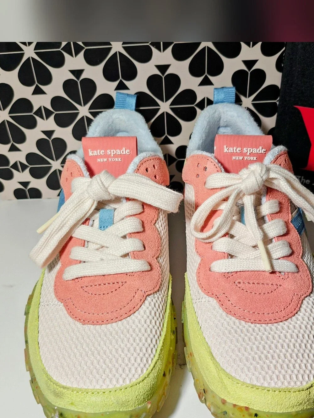 Kate Spade K As In Kate Runners Melon Ball Colorblocked Mesh w/ Suede Accents